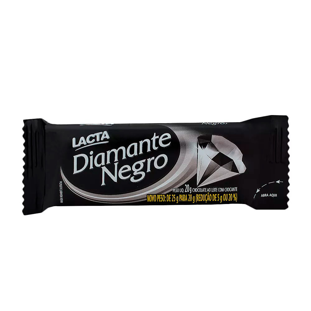 Chocolate Diamante Negro 20un de 20g Lacta - Mercadoce - Doces, Confeitaria  e Embalagem